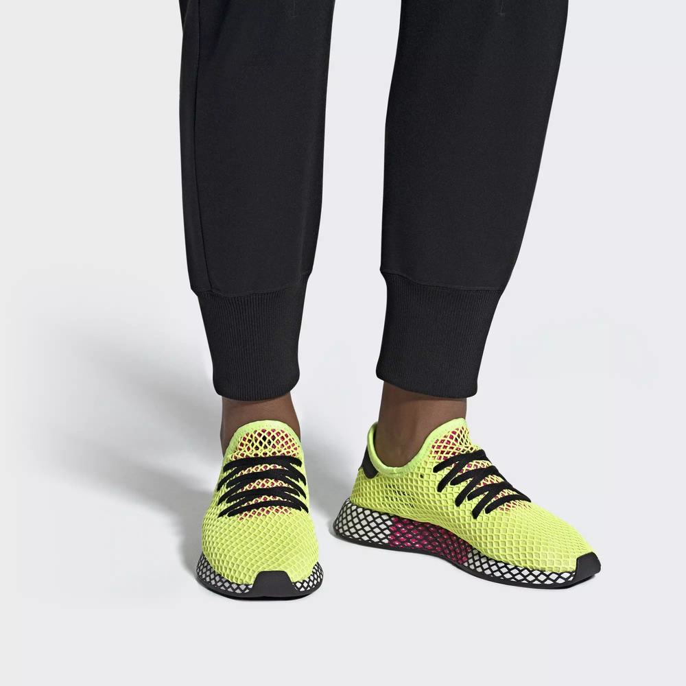 Adidas Deerupt Runner Tenis Amarillos Para Hombre (MX-84166)